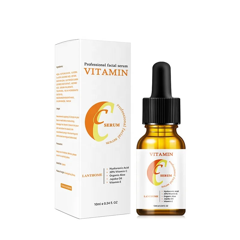 

Private Label Skin Care Organic Natural Vitamin C Serum with Hyaluronic Acid for Face Whitening Brightening Anti Aging