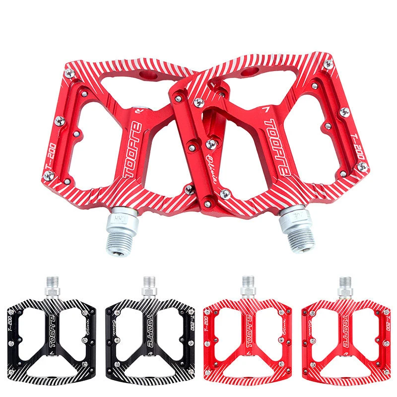 

Cycling MTB Bike Bicycle Alloy Pedal Ultralight Sealed Bearings Durable Wide Tread Bike Bicycle Accessories Pedal, Red/black/titanium/color