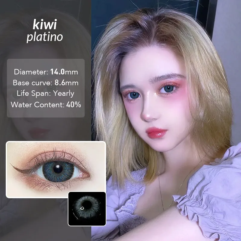 

Kiwi-Starshine W-19 14.0Mm Platino Color Len Contacts Natural Len De Contacto Yearly Lentes Wholesale Lenses