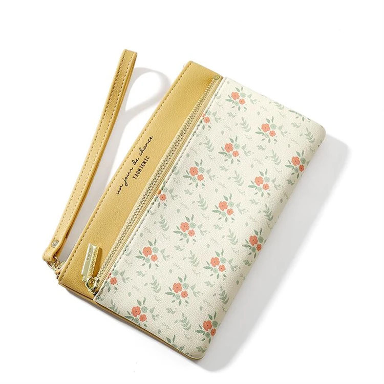 

New Long Women Purses And Handbags Luxury Custom With Simple Zipper Wrist Bag For Leisure Large Capacity Clutch Wallet For Women, Customized color