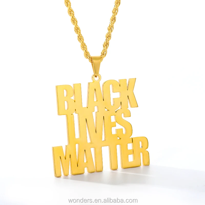 

Boho BLACK LIVES MATTER Necklace Jewelry Gold Plated