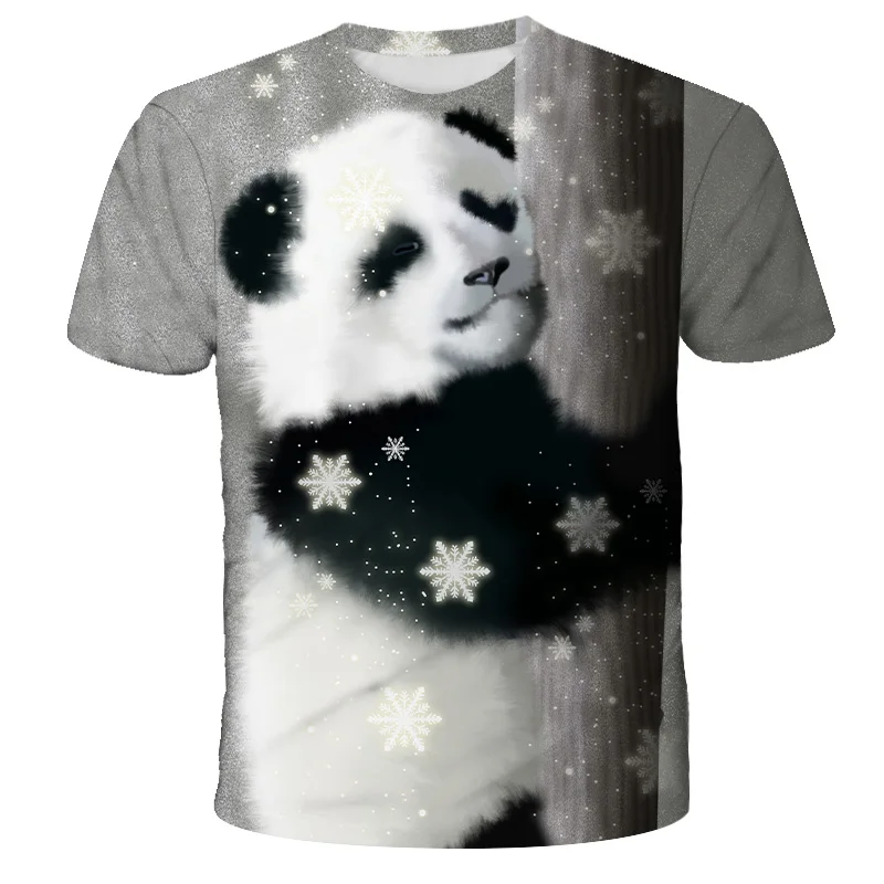 

Panda climbing a tree design 3D Sublimation T Shirts