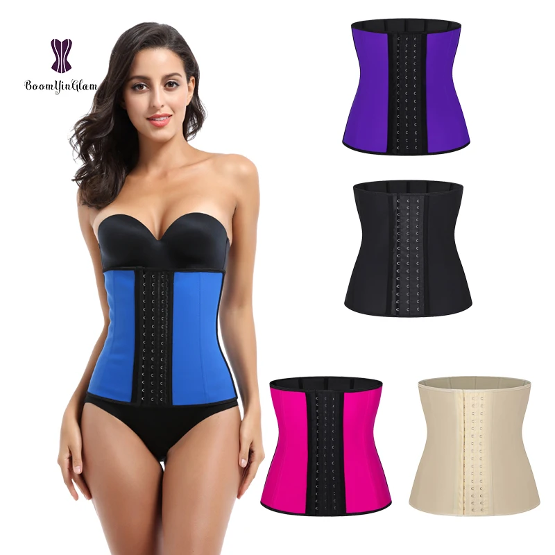 

long torso 30cm 11.8inch smooth latex waist trainer corset With 9 Steel Bones private label, Black, nude or customized color