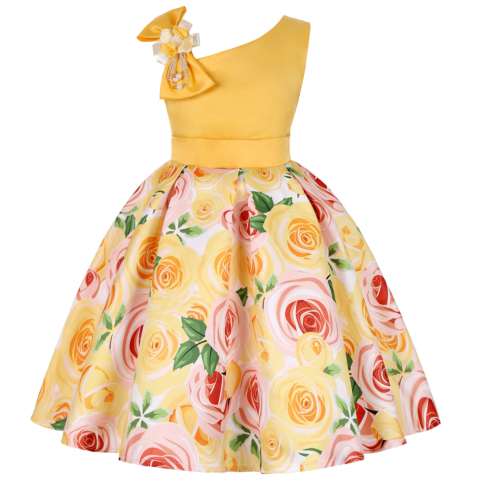 

Kids Flower Dresses for Girls Children Clothing Dress Princess Birthday Wedding Party Baby Girl Dress