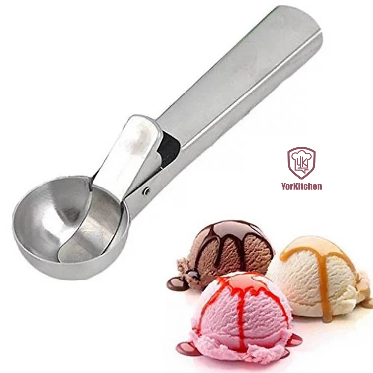 

Easy Trigger Ice Cream Scoop with Unique Liquid Filled Heat Conductive Handle
