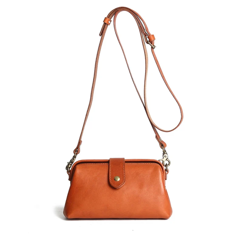 

Best Real Vegetable Tanned Cow Leather Shoulder Bag Women 6184, Customized