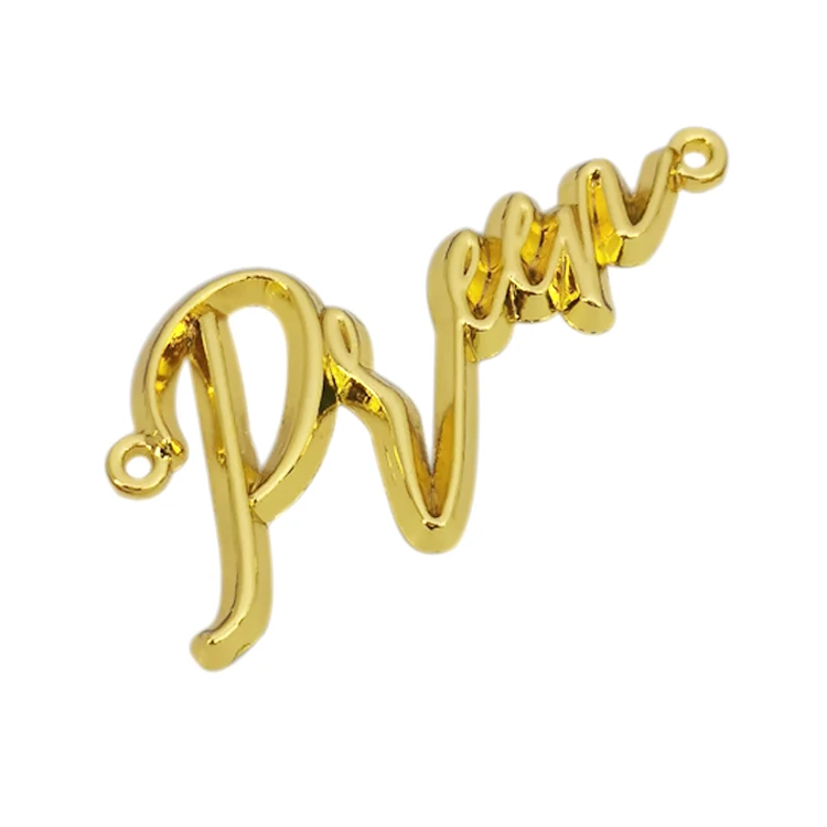 

Wholesale embossed brand logo tags custom metal label plate for clothing