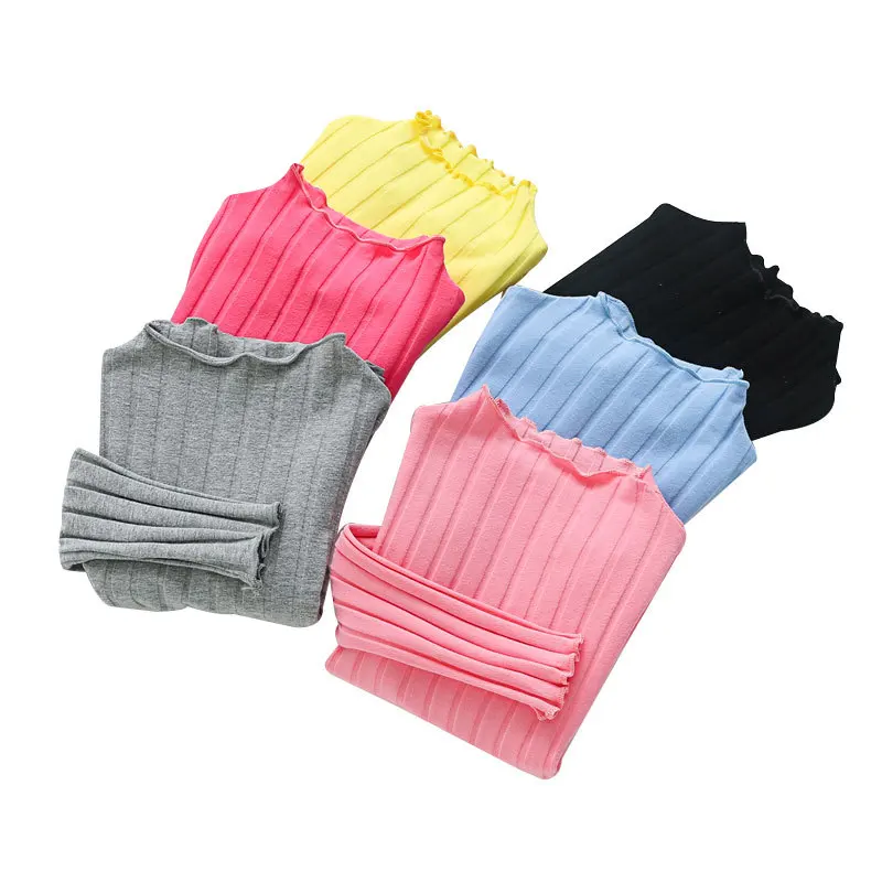 

CHUYA Plain Solid Color Turtle Neck Children Cotton Shirt