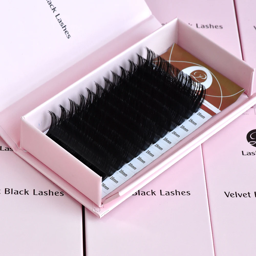 

LashPlus custom lash trays cashmere faux mink individual eyelash extensions silk lashes volume lash extensions