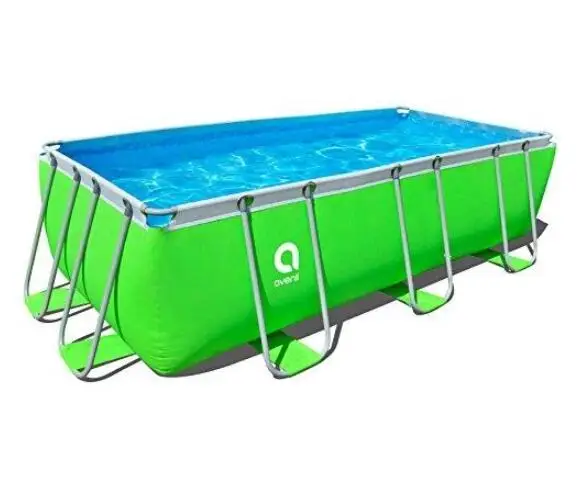 

Jilong 4.00m X 2.00m X 99cm Square Pool with Frame Green, As picture
