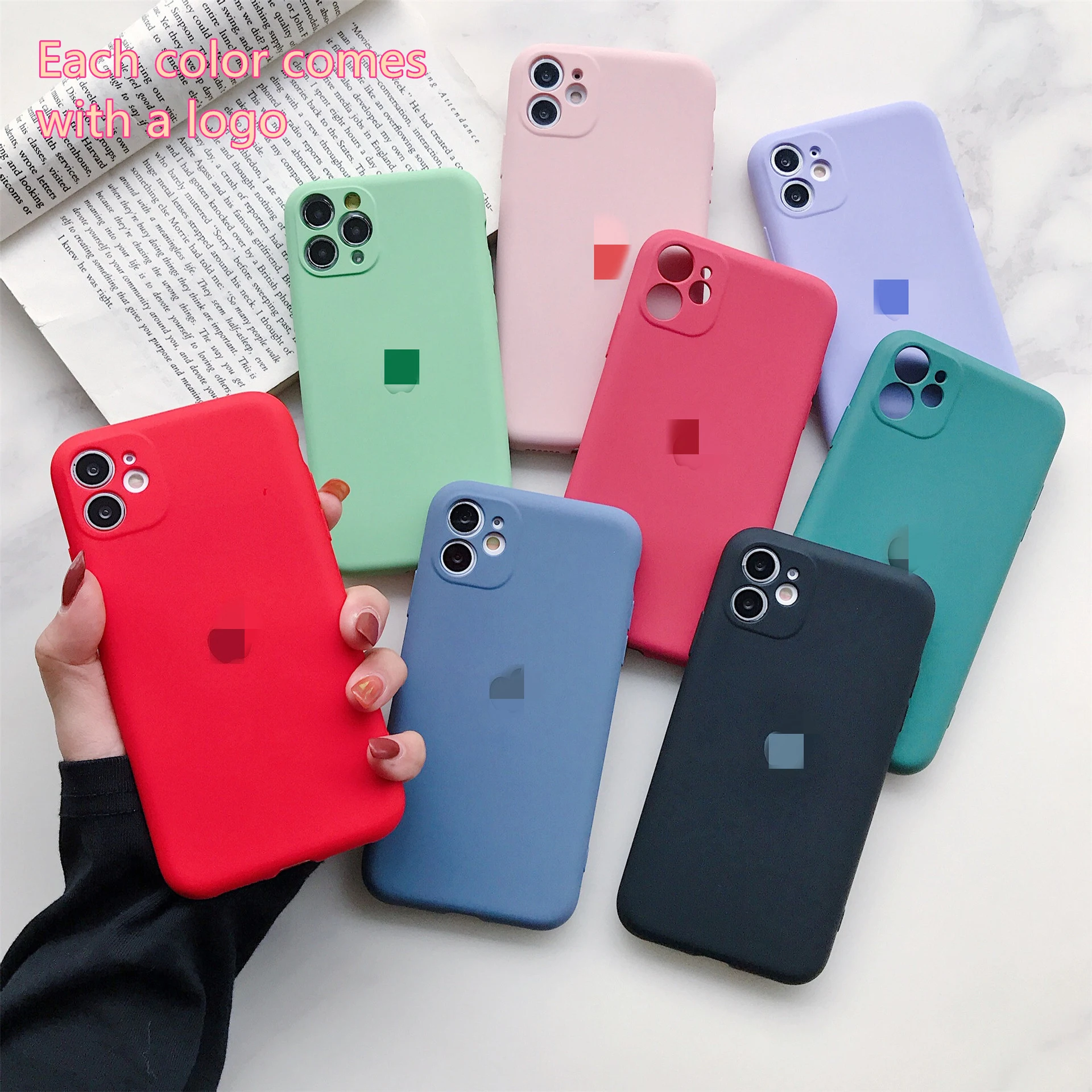 

Original Liquid Silicone 12 Case Cover With Logo 2020 Fashion Luxury Packaging For Iphone 11 Xr Xs 7 8 12 Pro Max Phone Case