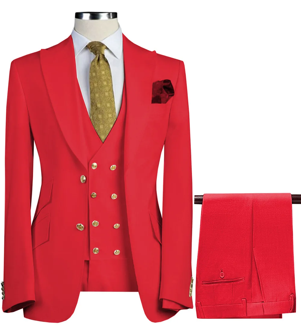 

Italian Men'S Suits & Blazer Vest Suit Business Best Man 3 Pieces Beige Suit Groom Prom Groomsmen Blazer For Wedding