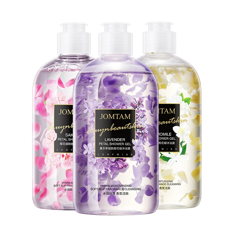 

JOMTAM Private label Nicotinamide Lavender cherry blossom perfumes chamomile body wash shower gels
