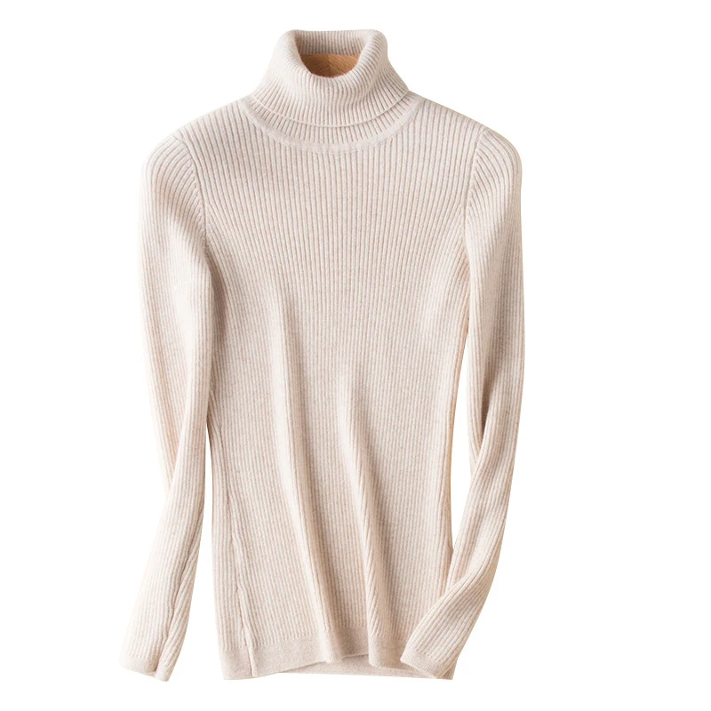 

Turtleneck Cashmere blended Knitted Sweater Women Pullovers Winter Free shipping