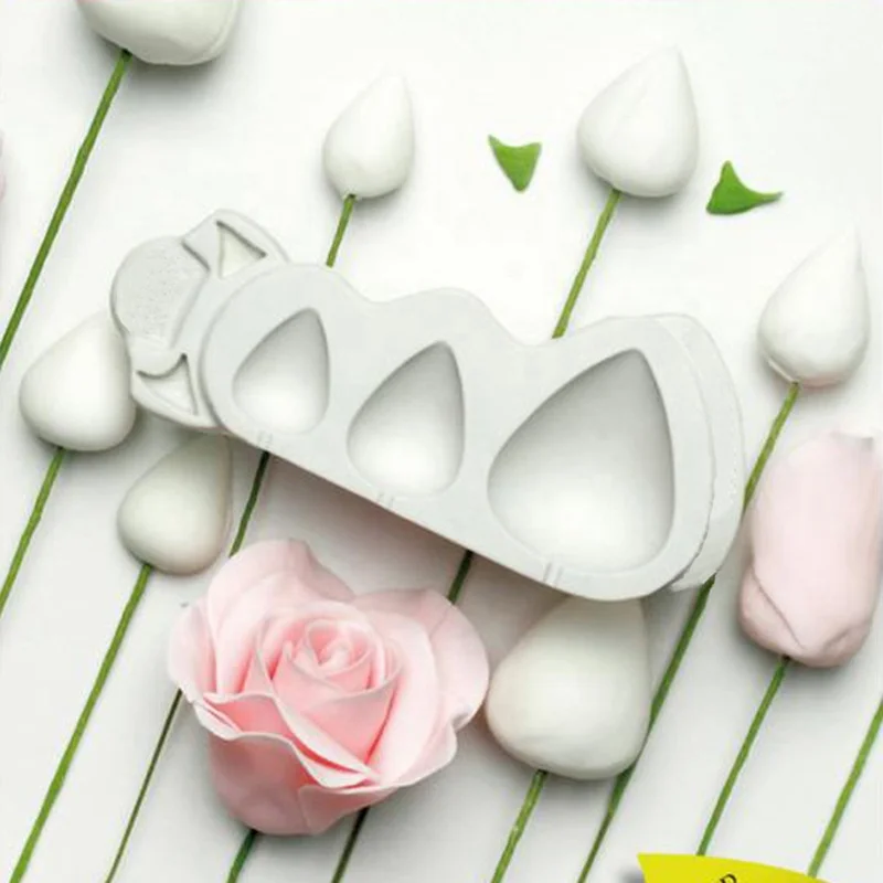 

Flower Rose Cones and Thorns Texture Mould Silicone Mold Fondant Cake Decorating Tool Gumpaste Sugarcraft Rosebud Forms