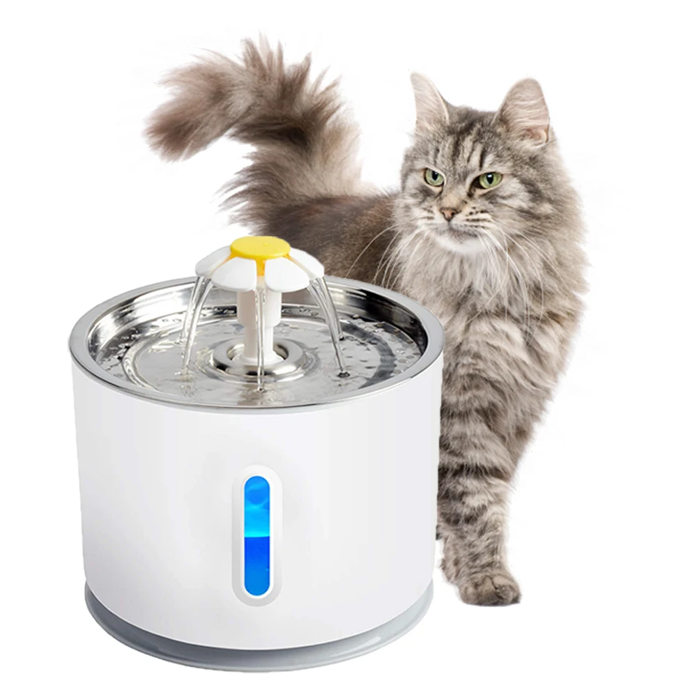 

ZMaker Pet Water Dispenser Portable Intelligent Water Dispenser For Pets Dog Drinking Fountain, Grey, blue