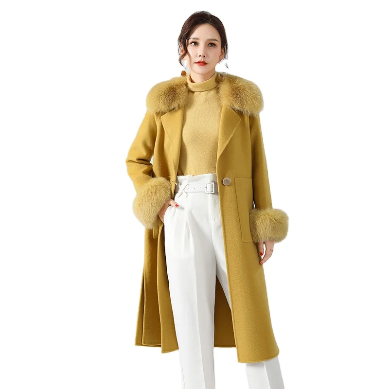 

Factory Supply Attractive Price Ladies Winter Jackets Warm Cashmere Coat