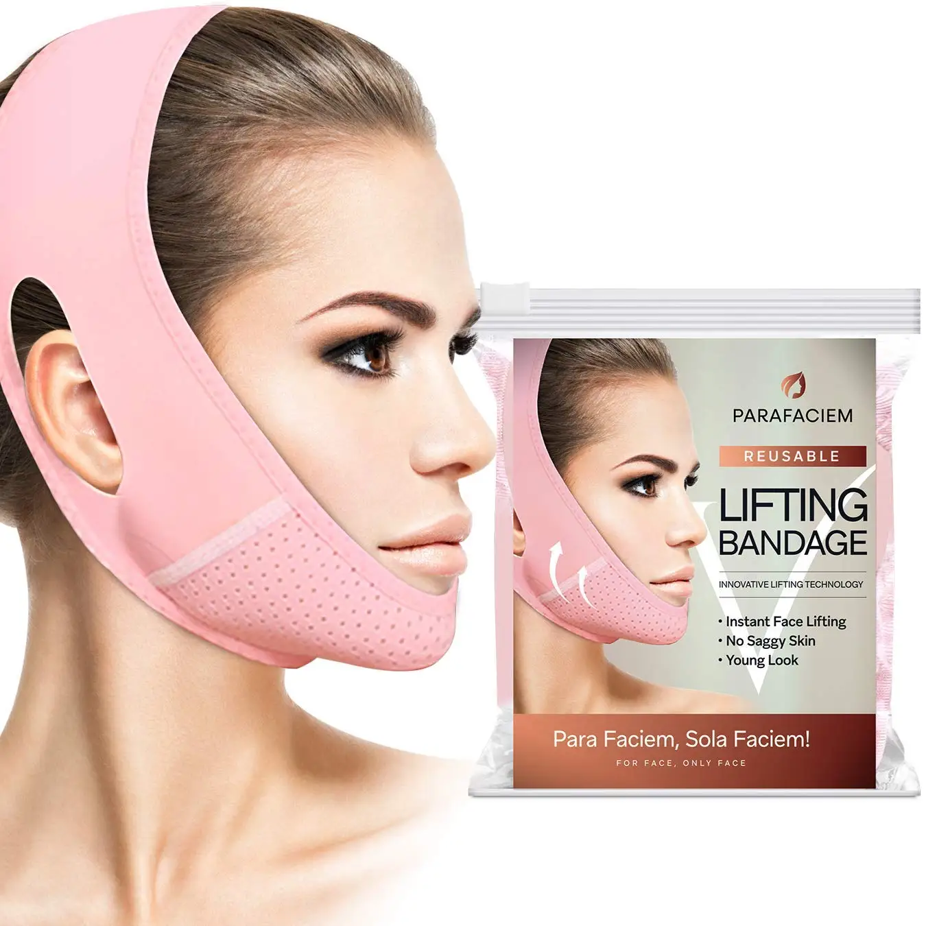 

Manufacture Supplier Customs Slimming Strap Belt V Line Mask Bandage Reusable Double Chin Reducer Patch Face Slimming Neck Lift