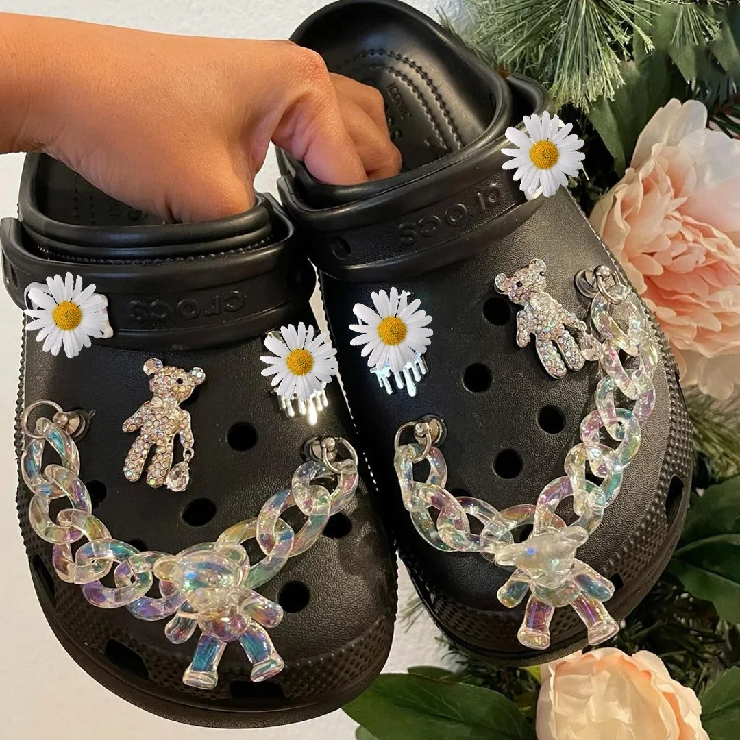 

Fashion Luxury Bling Croc Charms Rhinestone Metal Designer Shoe Charms Designer Charms Diamond Shoe Decoration Wholesale, Picture