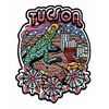 China supplier custom iron on woven embroidery letter patch