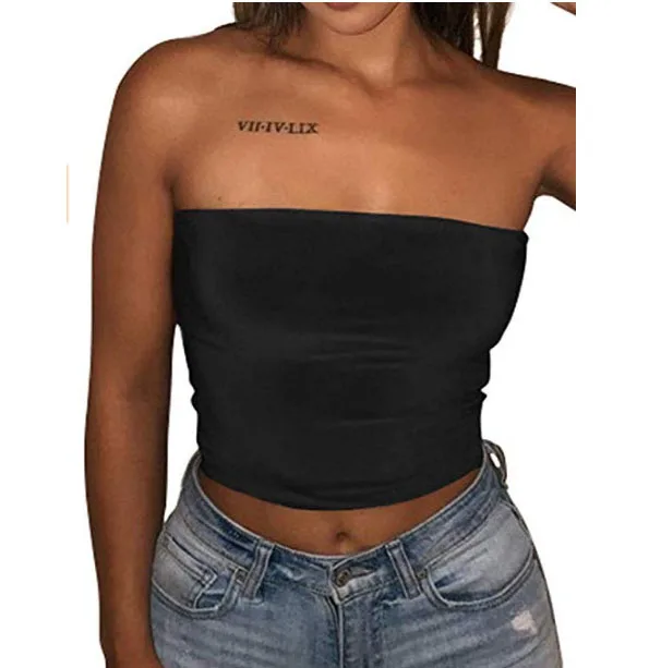 

2020 new arrivals summer collection off shoulder women fashion lady boob tube top