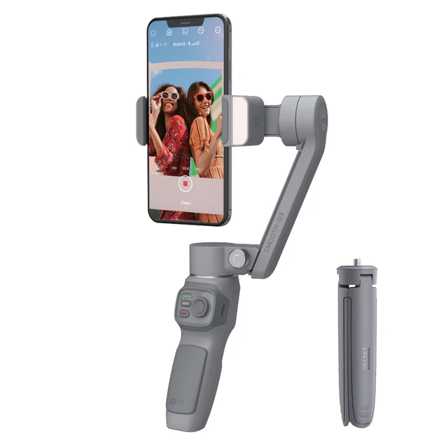 

ZHIYUN SMOOTH Q3 Smartphones Gimbal 3-Axis Flexible Phone Handheld Stabilizer with Fill Light for youtube tik tok