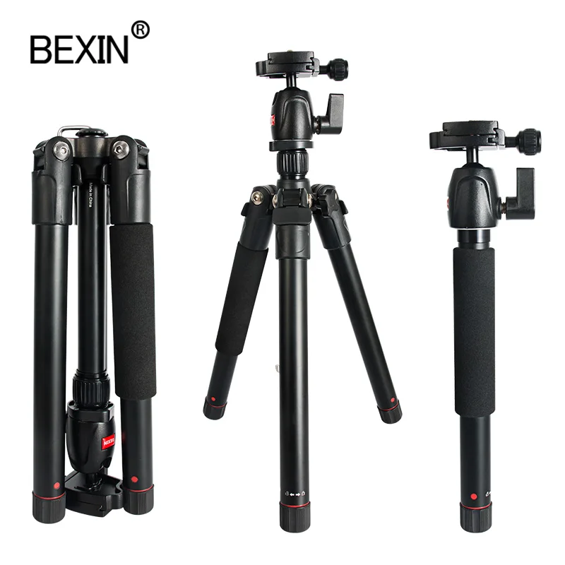 

BEXIN portable flexible mini aluminum camera selfie tripod stand with ball head for dslr camera photography