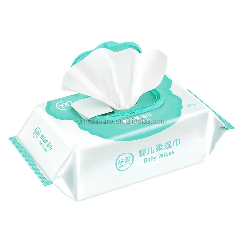 

Baby Wipes 80pcs Alcohol Free Organic Baby Wipes Private Label Baby Wipes OEM, Blue