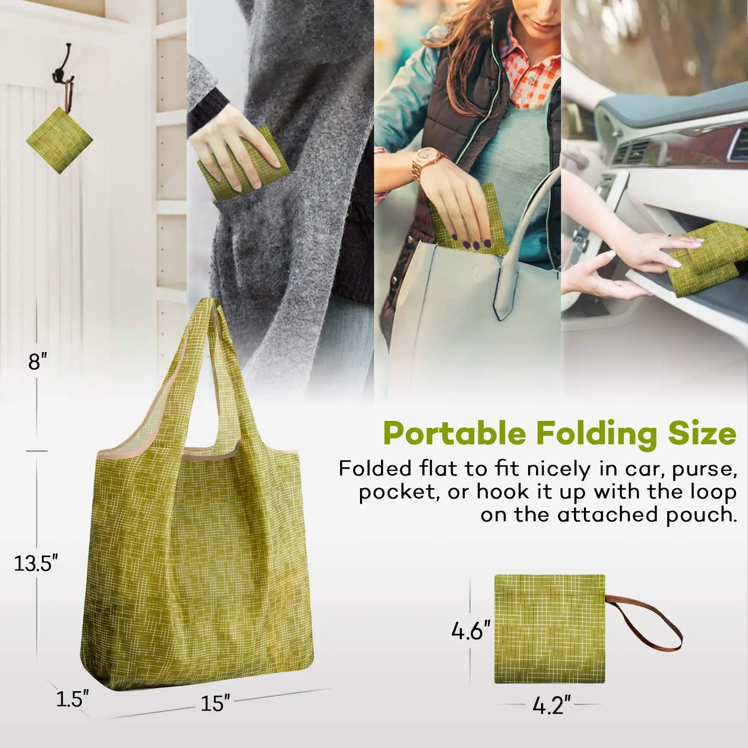 2023 Grocery Ripstop Waterproof Lightweight Foldable Multiple Durable