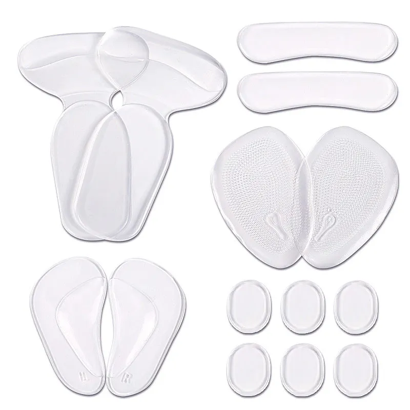 

Transparent Insole Crystal Shoes Pad Sole Woman Silicone Gel Insoles High Heel Anti Slip Insole Forefoot Pad