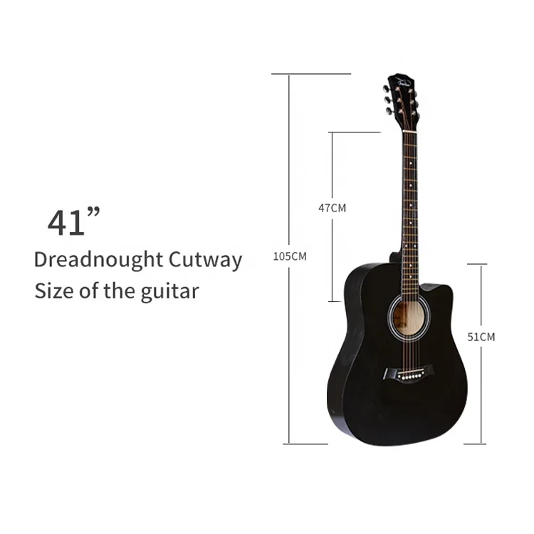 

Retro black 41 inch black acoustic guitar