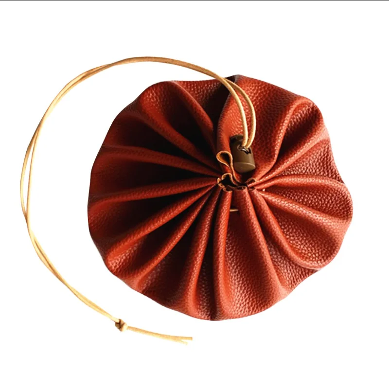 

Big Luxury genuine leather Dice Bag with drawstring