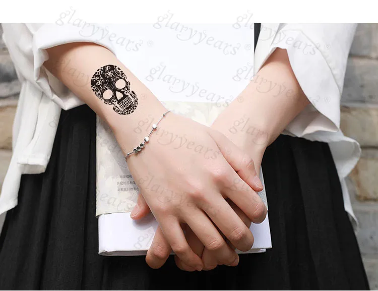 

Halloween waterproof fashion custom design body art temporary tattoo sticker WW041-WW042, Colorful / customized