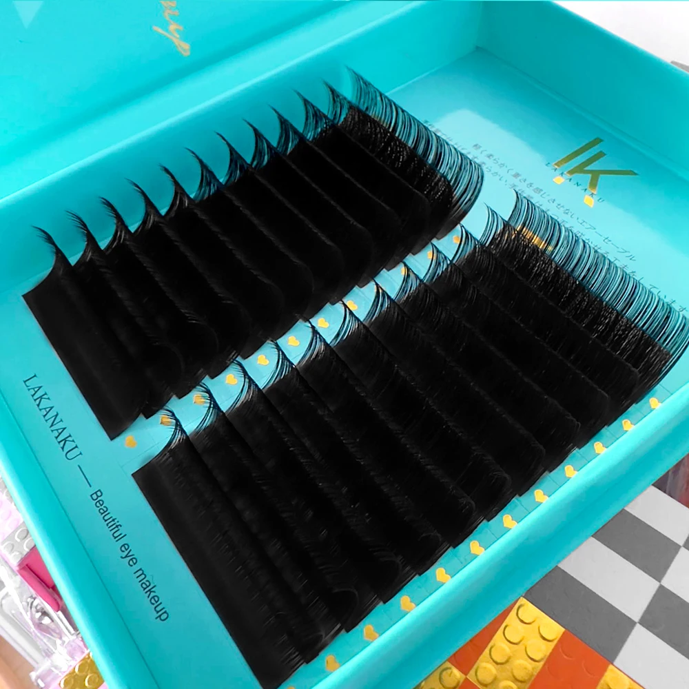 

Cashmere 0.03 Vegan Cruelty Free Faux Mink Lash Extension CC Curl Fluffy Matte Black Lash Extension D Curl Volume Lash Tray 0.05