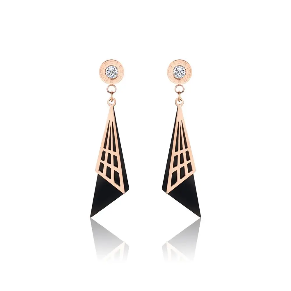 

Amazon Hot Sale Stainless Steel Triangle Geometry Earrings