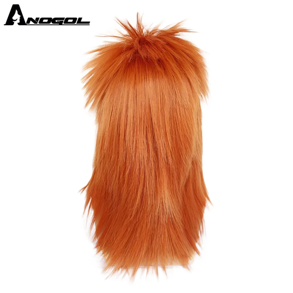 orange mullet wig