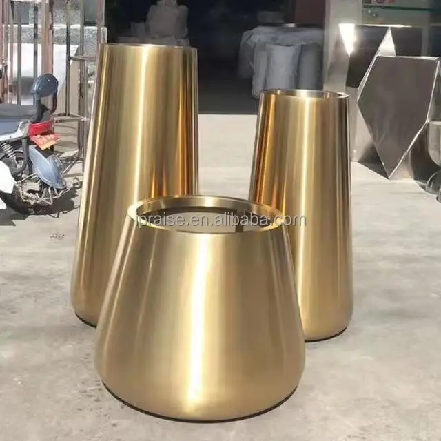 

Garden Large Metal Planters /Stainless Steel Flower Pot, Gold-plated, rose gold, bronze red,blue, black, colorful colors,etc