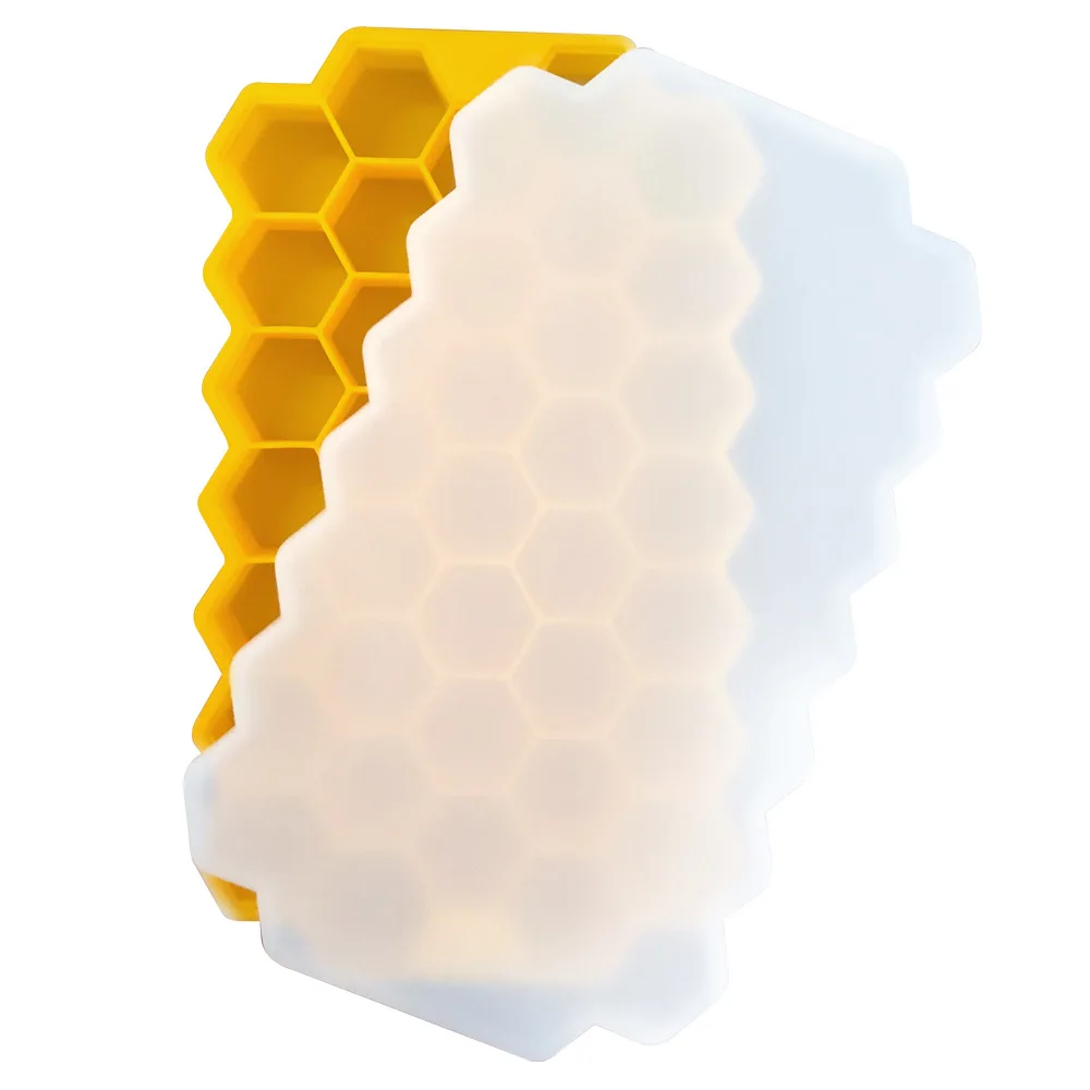 

Wholesale Honeycomb 37 Cubes BPA Free Reusable Easy Silicone Ice Cube Tray