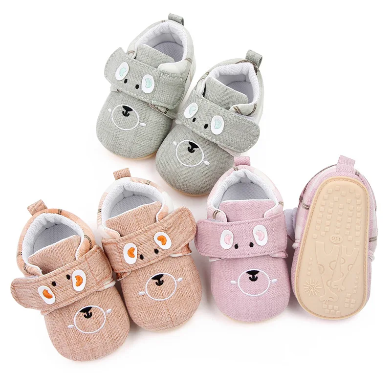 

Spring new arrival soft rubber sole cotton comfortable baby casual shoes, Green/orange/pink