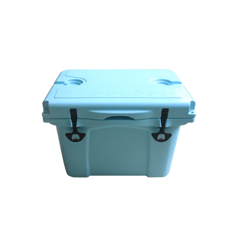 

25L outdoor fishing camping haed ice cooler box Rotomolded coolers Plastic Insulated Ice Chest Beer Cooler, Sky bule or customized