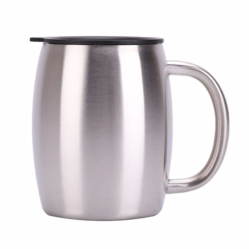 

New Gift Outdoor Travel Tumbler Double Wall Vacuum Insulated Metal Water Coffee Cup 14oz Stainless Steel Beer Mug