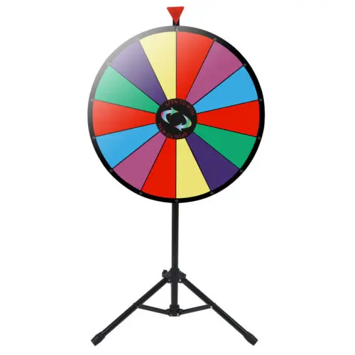 18/24 Inch Tripod Floor Stand Prize Wheel Lucky Spinning Gaming Wheel Promotion Activity Trade Show Equipment