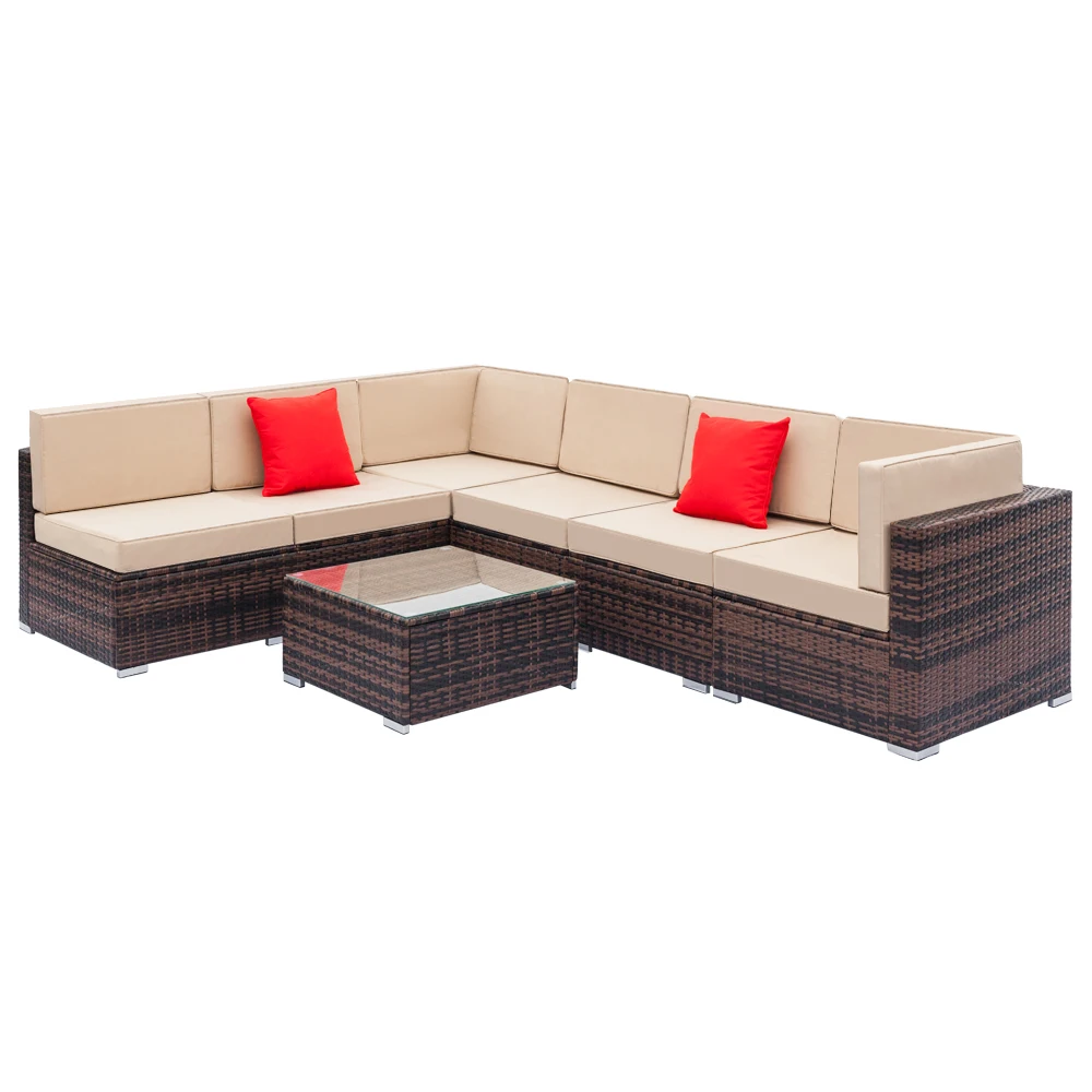 

Exquisite Beauty and Comfort Fully Equipped Weaving Rattan Sofa Set Garden Chair Outdoor Furniture Rattan / Wicker Modern Carton, Brown