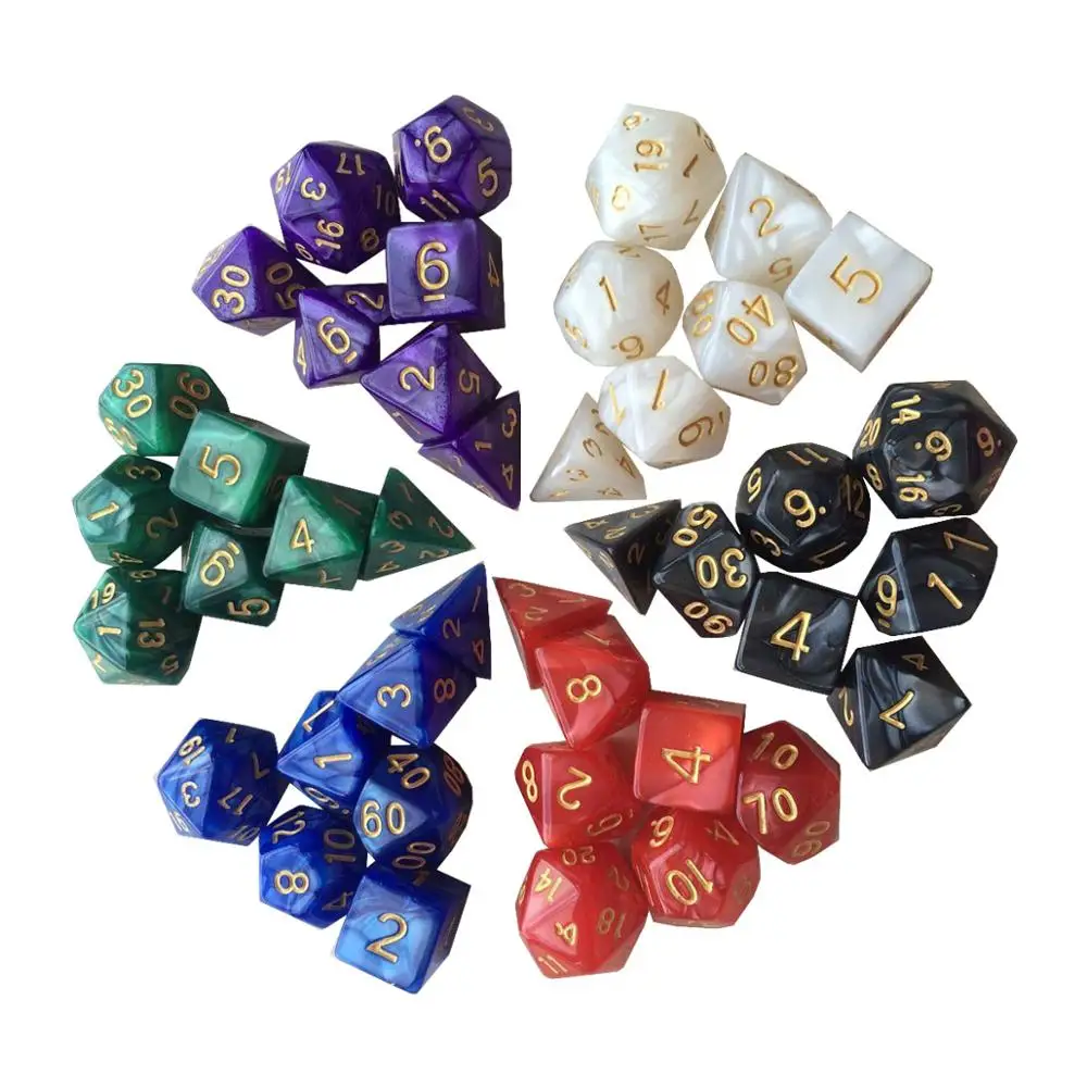 

Custom Polyhedral Multicolor Pearl Dice SetS D4 D6 D8 D10 D12 D20 Bescon Multi-Sided for Dungeons&Dragons DND RPG MTG TRPG Games, 10 colors