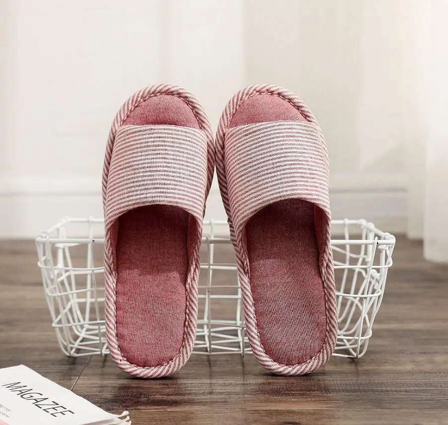 批发四季酒店 (four seasons eva家居拖鞋男女地板棉亚麻拖鞋软底