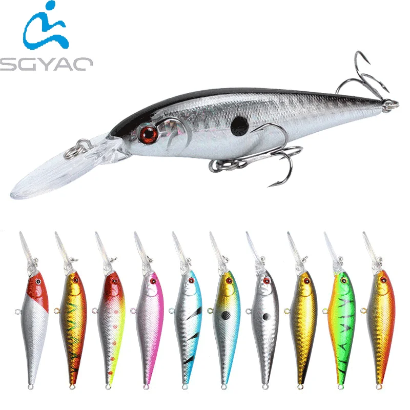 

Hot sale 110mm 10.3g Artifical Minnow Hard Bait Fishing Lures Swimbait Floating, 10 color