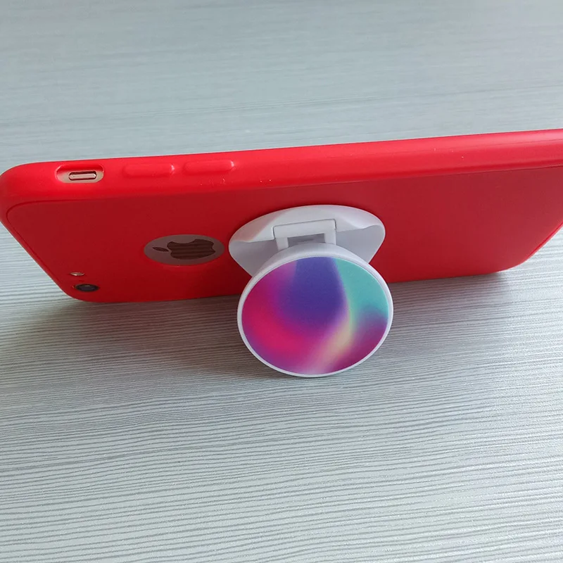 

Custom Logo Heat Transfer Printing Creative Folding Mobile Phone Holder Sublimation Mobile Phone Stand