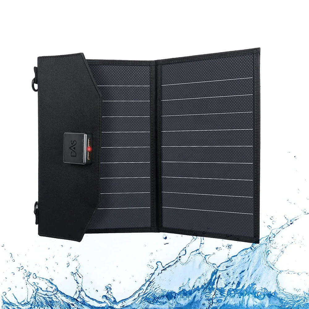 

High Efficiency Mobile Solar Power 20W Portable Solar Phone Charger Solar Panel 5V 9V 12V USB, Camouflage/black