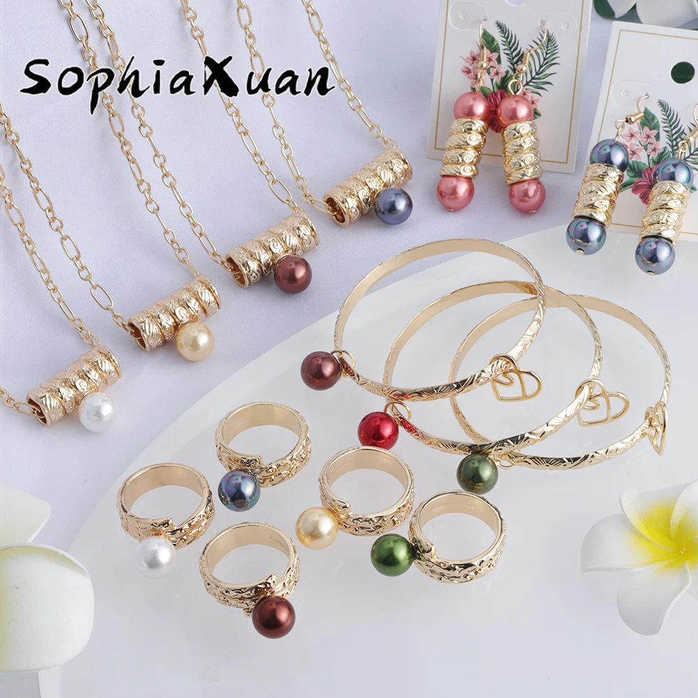 

SophiaXuan Simple Pearl Pendant Hawaiian Jewelry Guam Gold Filled Necklace 14k Gold Jewelry Wholesale Polynesian Necklace yiwu j, Picture shows
