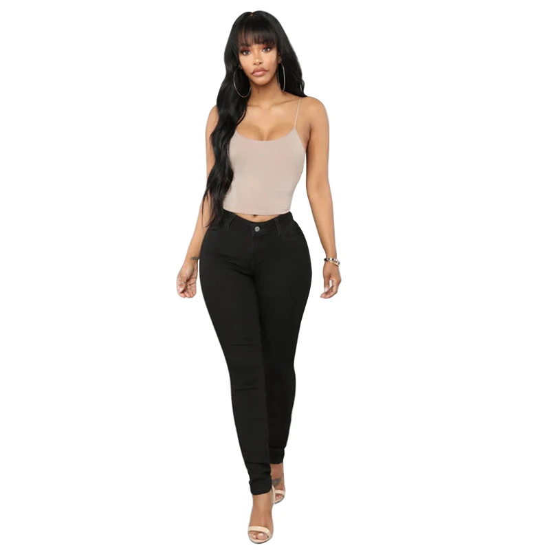 

Wholesale 2021 New High Waist Stretch Jean Pant Ladies Denim Plus Size Women Jeans